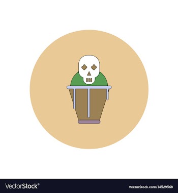In flat design halloween icon vector image