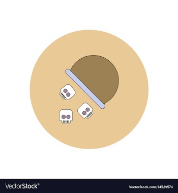 In flat design halloween icon vector image