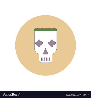 In flat design halloween icon vector image