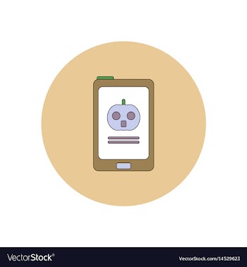 In flat design halloween icon vector image