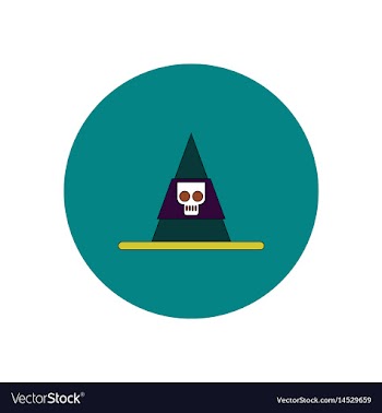 In flat design halloween icon vector image