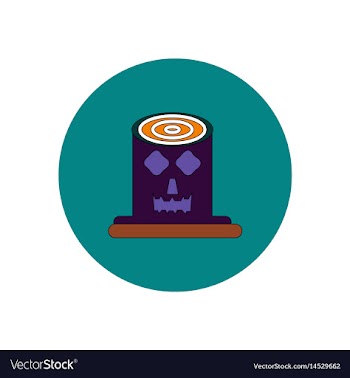 In flat design halloween icon vector image