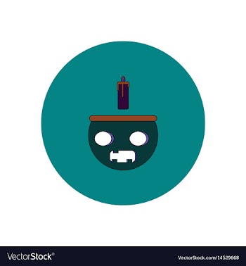 In flat design halloween icon vector image