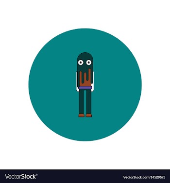 In flat design halloween icon vector image