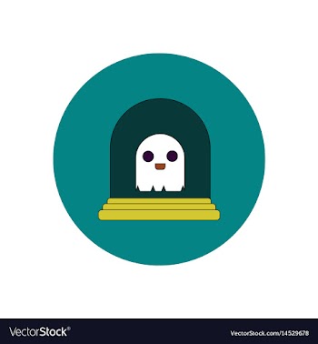 In flat design halloween icon vector image