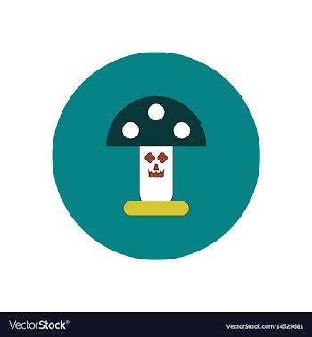 In flat design halloween icon vector image