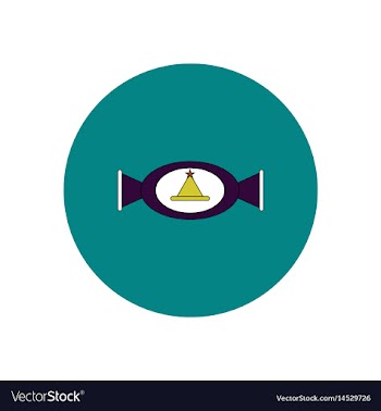 In flat design halloween icon vector image