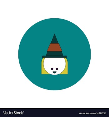 In flat design halloween icon vector image