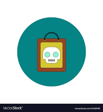 In flat design halloween icon vector image