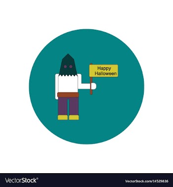 In flat design halloween icon vector image