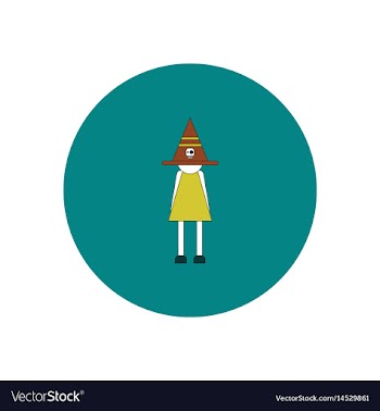 In flat design halloween icon vector image