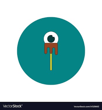 In flat design halloween icon vector image
