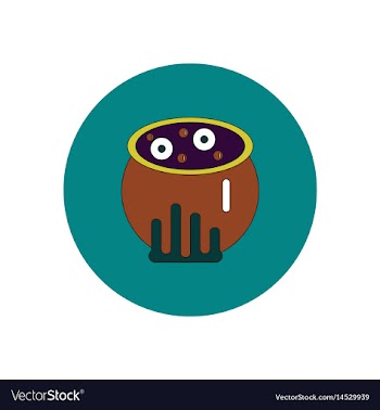 In flat design halloween icon vector image