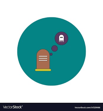 In flat design halloween icon vector image