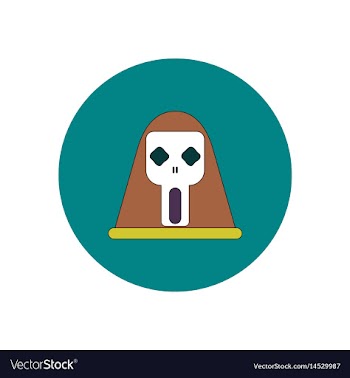 In flat design halloween icon vector image