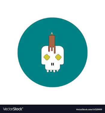 In flat design halloween icon vector image