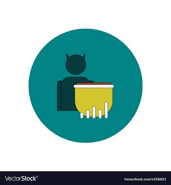 In flat design halloween icon vector image