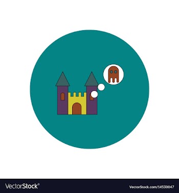 In flat design halloween icon vector image