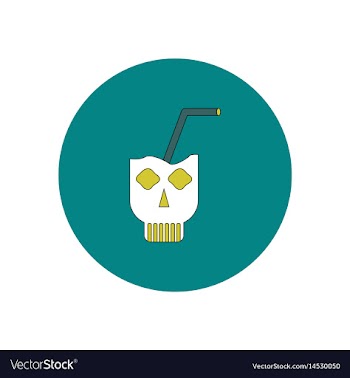 In flat design halloween icon vector image