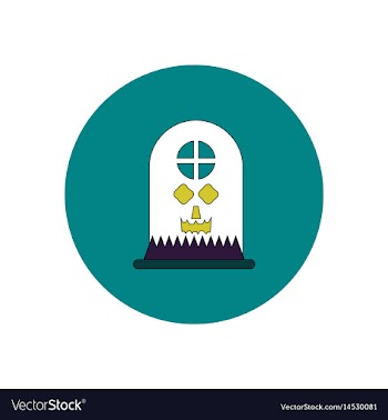 In flat design halloween icon vector image