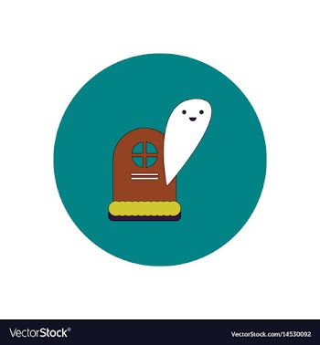 In flat design halloween icon vector image