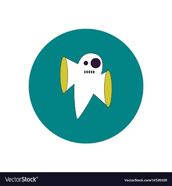 In flat design halloween icon vector image