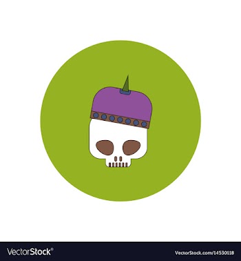 In flat design halloween icon vector image
