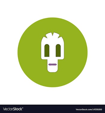 In flat design halloween icon vector image