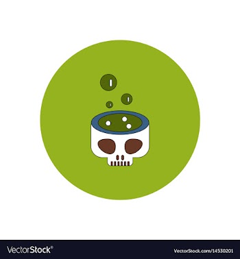 In flat design halloween icon vector image