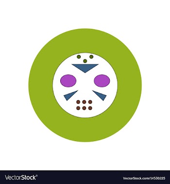 In flat design halloween icon vector image