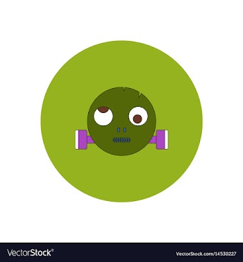 In flat design halloween icon vector image