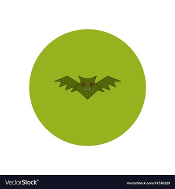 In flat design halloween icon vector image
