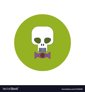 In flat design halloween icon vector image