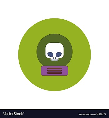 In flat design halloween icon vector image