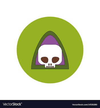 In flat design halloween icon vector image