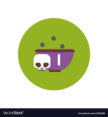 In flat design halloween icon vector image