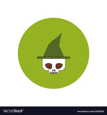 In flat design halloween icon vector image