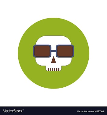 In flat design halloween icon vector image