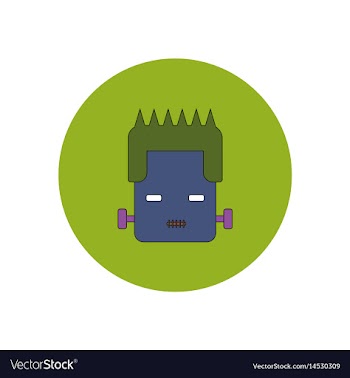 In flat design halloween icon vector image