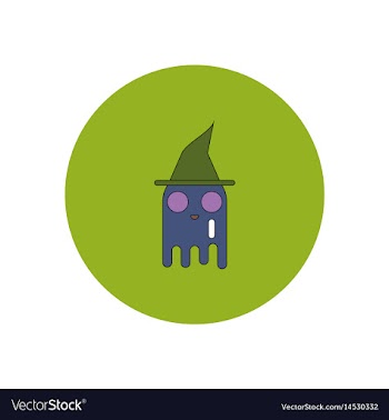In flat design halloween icon vector image