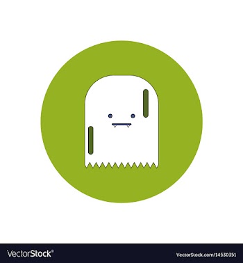 In flat design halloween icon vector image