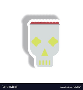 In flat design halloween icon vector image