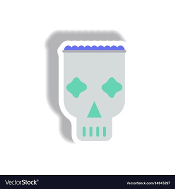 In flat design halloween icon vector image