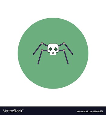 In flat design halloween icon vector image
