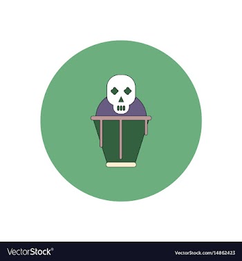 In flat design halloween icon vector image