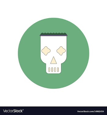 In flat design halloween icon vector image