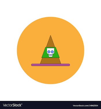 In flat design halloween icon vector image