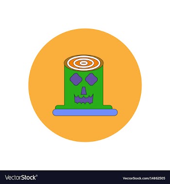 In flat design halloween icon vector image