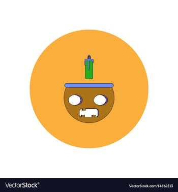 In flat design halloween icon vector image