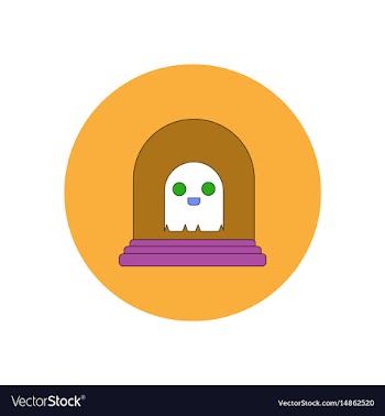 In flat design halloween icon vector image